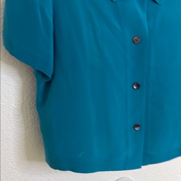 Valerie Dresses- pure silk Teal Dress with Fringe Shawl- Size 8 - Picture 10 of 14